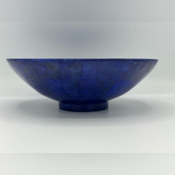 Lapis Lazuli, 8in Bowls. Natural Geniune Lapis Gemstone Mosaic - Picture 8 of 13